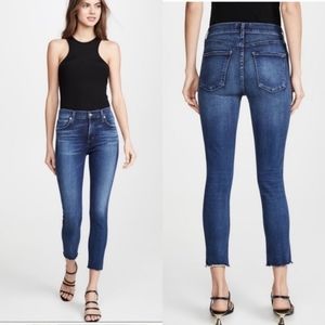 Agolde Sophie Crop High Waist Raw Hem Skinny Jeans